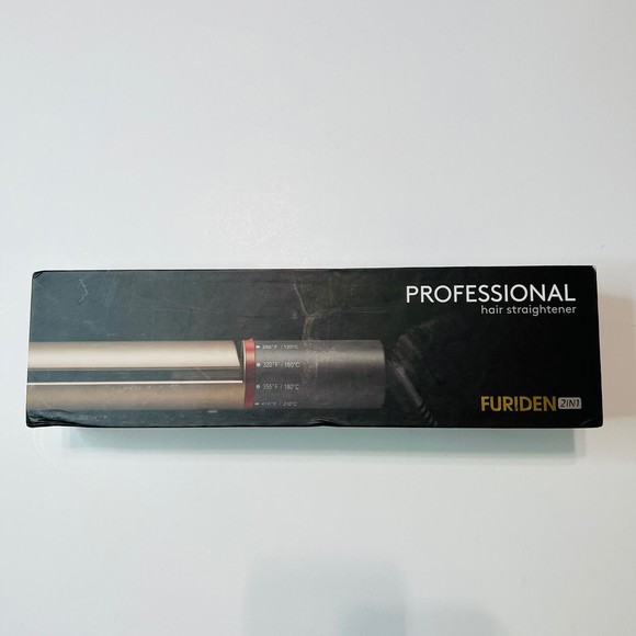 Furiden 2 in 1 Hair Straightener Curler Ceramic Round Flat Iron All Hair Types - Picture 1 of 3